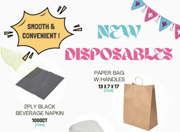 Discover stylish disposable products for parties, featuring eco-friendly napkins and bags.